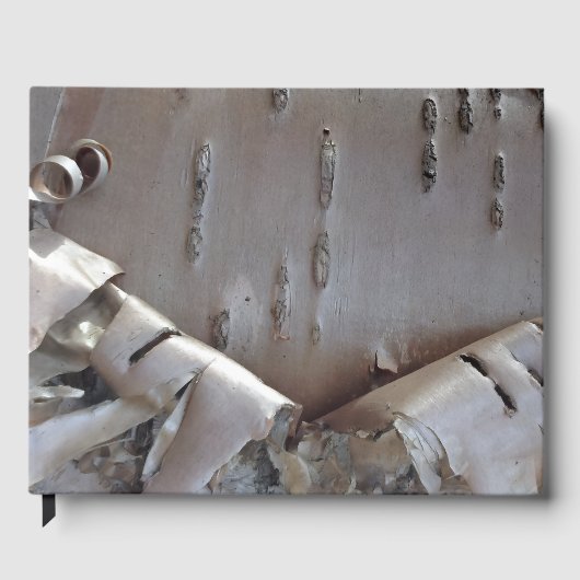 Curly Birch Bark Tree Rustic Guest Book Gastenboek (Voorkant)
