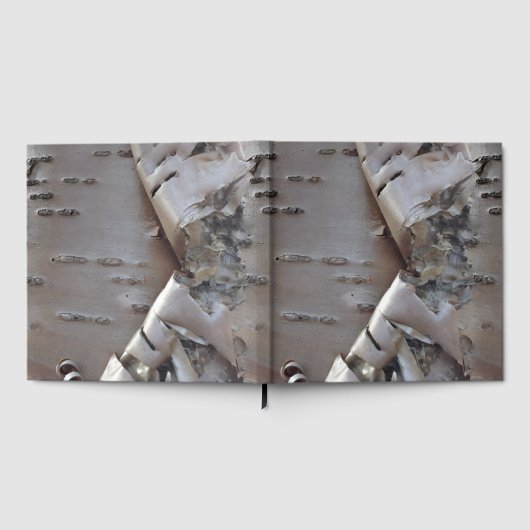 Curly Birch Bark Tree Rustic Guest Book Gastenboek (Volledig)