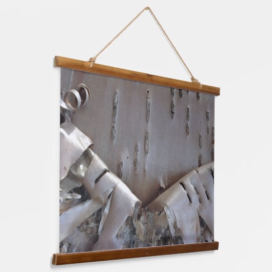 Curly Birch Bark Tree Rustic Hangend Wandkleed (Gebogen)
