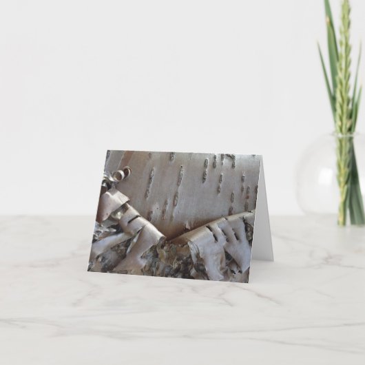 Curly Birch Bark Tree Rustic Notitiekaartje (Voorkant)