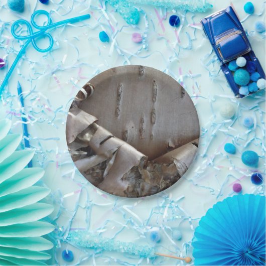 Curly Birch Bark Tree Rustic Papieren Bordje (Feest)