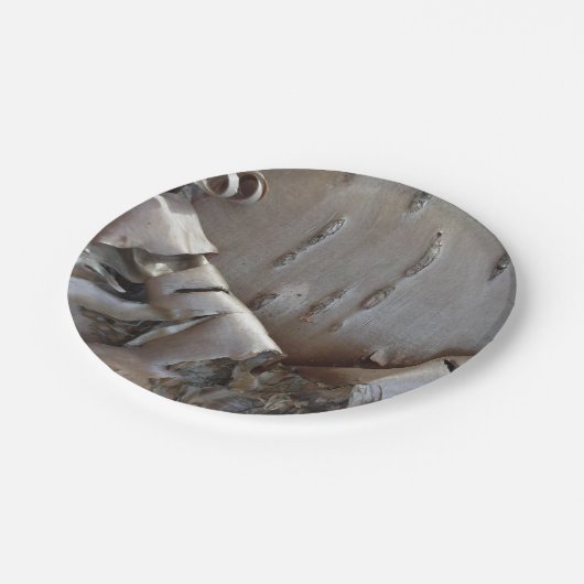 Curly Birch Bark Tree Rustic Papieren Bordje (Gekanteld)