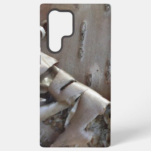 Curly Birch Bark Tree Rustic Samsung Galaxy Hoesje (Achterkant)