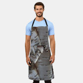 Curly Birch Bark Tree Rustic Schort (Gedragen)