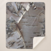 Curly Birch Bark Tree Rustic Sherpa Deken (Voorkant)