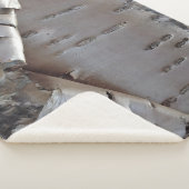Curly Birch Bark Tree Rustic Sherpa Deken (3/4)