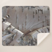 Curly Birch Bark Tree Rustic Sherpa Deken (Voorkant (horizontaal))