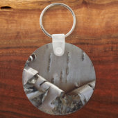 Curly Birch Bark Tree Rustic Sleutelhanger (Voorkant)