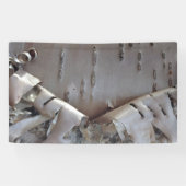 Curly Birch Bark Tree Rustic Spandoek (Horizontaal)