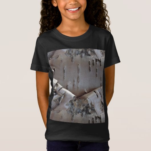 Curly Birch Bark Tree Rustic T-shirt (Voorkant)