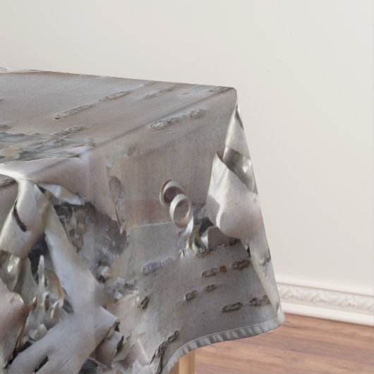 Curly Birch Bark Tree Rustic Tablecloth Tafelkleed (Voorbeeld)