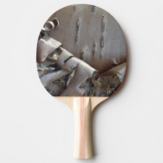 Curly Birch Bark Tree Rustic Tafeltennisbatje (Voorkant)