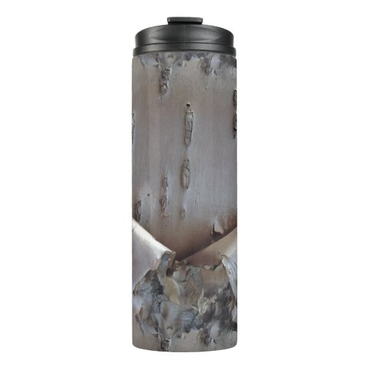 Curly Birch Bark Tree Rustic Thermosbeker (Voorkant)