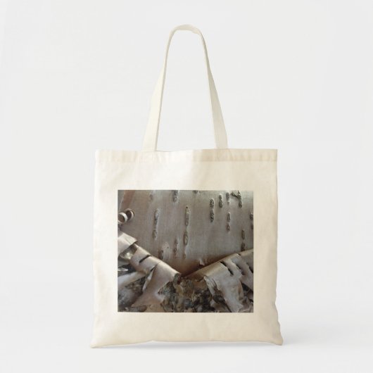Curly Birch Bark Tree Rustic Tote Bag (Voorkant)
