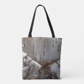 Curly Birch Bark Tree Rustic Tote Bag (Achterkant)