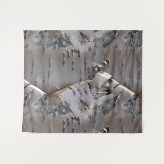 Curly Birch Bark Tree Rustic Wandkleed (Voorkant (horizontaal))