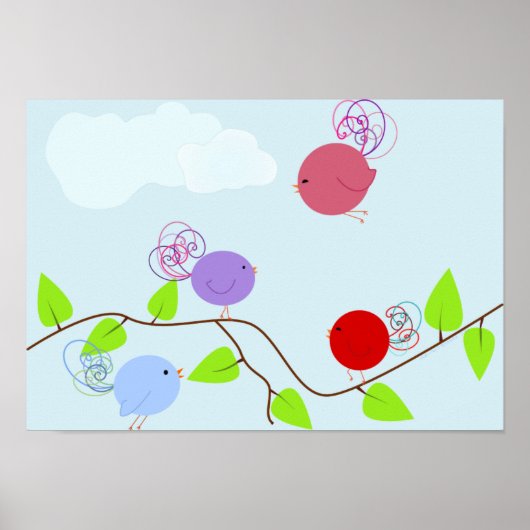 Curly Birdies 1 Poster (Voorkant)