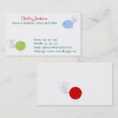 Curly Birds Visitekaartje Contactkaartje (Voorkant / Achterkant)