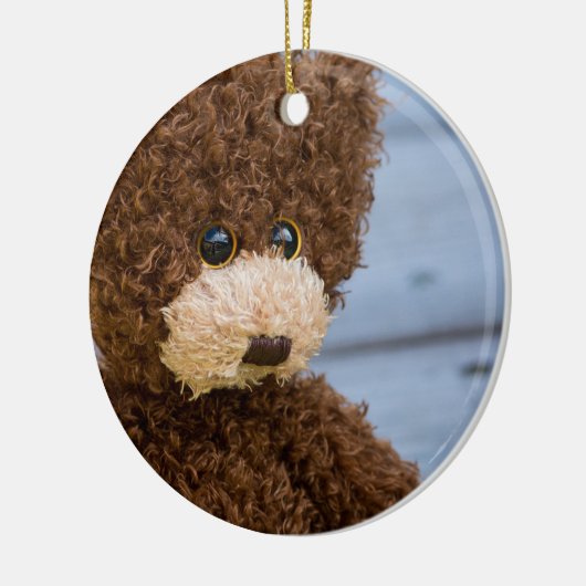 Curly Brown Teddy Bear Keramisch Ornament (Links)
