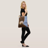 Curly Brown Teddy Bear Tote Bag (Op model)