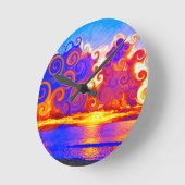 Curly California Sunset Seashore Ronde Klok (Hoek)