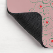 Curly Christmas Tree Pink Muismat (Hoek)