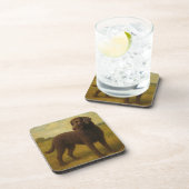 Curly Coasted Retriever Bier Onderzetter (Rechterzijde)