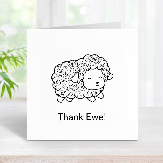 Curly Coat bedankt Ewe (jullie) Sheep Rubberstempel
