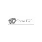Curly Coat Little Sheep Bedankt Ewe (je) Zelfinktende Stempel (Design)
