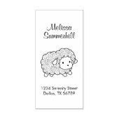 Curly Coat Little Sheep Ewe Adres Rubberstempel (Afrduk)