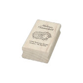 Curly Coat Little Sheep Ewe Adres Rubberstempel (Stempel)