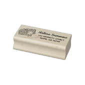 Curly Coat Little Sheep Ram Return Address Rubberstempel (Stempel)