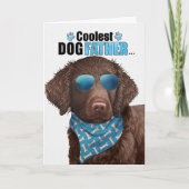 Curly Coated Retriever Coolest Dad Vaderdag Feestdagen Kaart (Voorkant)