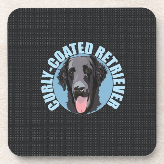 CURLY COATED RETRIEVER DRANKJES ONDERZETTER (Voorkant)