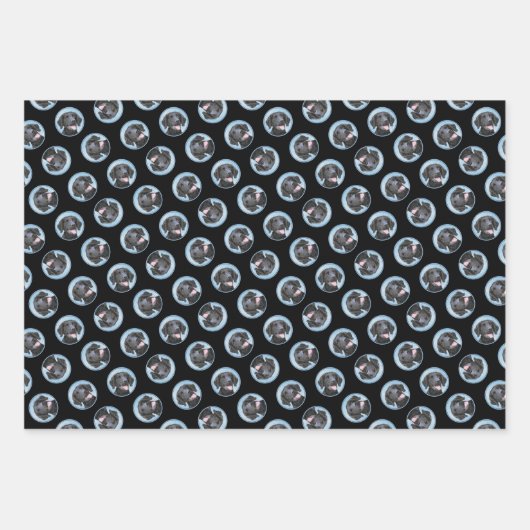 Curly-Coated Retriever Schilderen Originele Hond A Inpakpapier Vel (Voorkant 3)