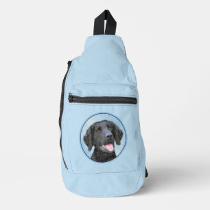 Curly-Coated Retriever Schilderen Originele Hond A Sling Bag