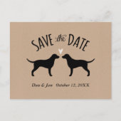 Curly Coated Retrievers Bruiloft Save the Date Aankondigingskaart (Voorkant)