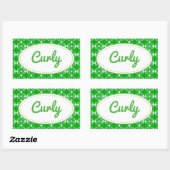 Curly Diamond Pattern Rechthoekige Sticker (Vel)