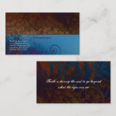 Curly Floral Grunge - Kunstmatig Visitekaartje (Voorkant / Achterkant)