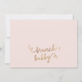 Curly Font Champagne Glass Boho Vrijgezellenfeest Kaart (Achterkant)