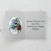 Curly gecoate kerstcadeautjes met wederkerigheid feestdagen kaart (Binnen)