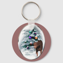 Curly gecoate kerstcadeautjes met wederkerigheid sleutelhanger