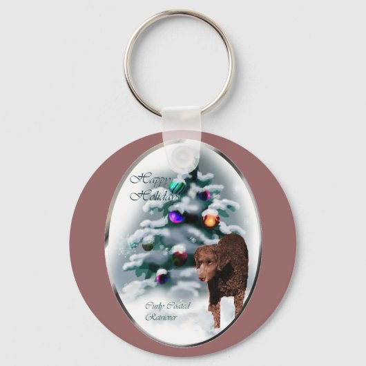 Curly gecoate kerstcadeautjes met wederkerigheid sleutelhanger (Voorkant)