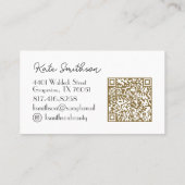 Curly gepersonaliseerde QR-code en sociale media Visitekaartje (Achterkant)