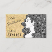 Curly gepersonaliseerde QR-code en sociale media Visitekaartje (Voorkant)