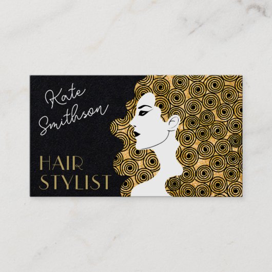 Curly gepersonaliseerde QR-code en sociale media Visitekaartje (Voorkant)