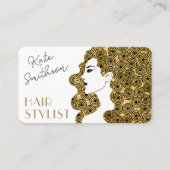 Curly gepersonaliseerde QR-code en sociale media Visitekaartje (Voorkant)