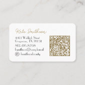Curly gepersonaliseerde QR-code en sociale media Visitekaartje (Achterkant)
