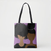 Curly Girl SISTERS Canvas tas (Voorkant)