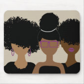 Curly Girl Trio Mousepad Muismat (Voorkant)